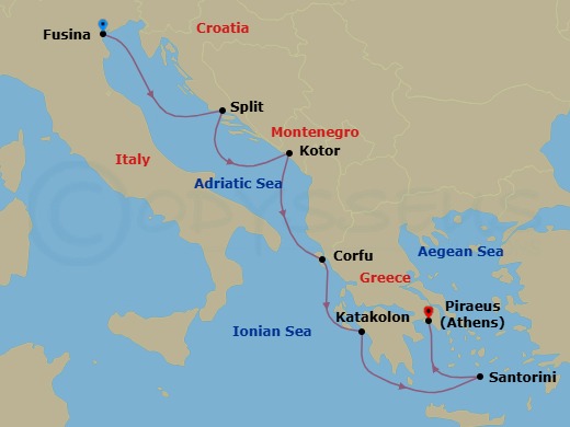 Aegean Bliss Route Map
