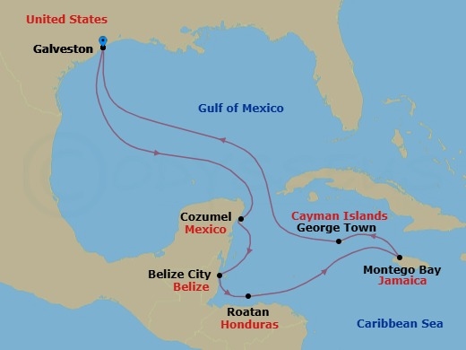 Lush Islands, Lovely Shores Route Map