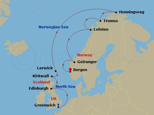 Into The Midnight Sun Route Map