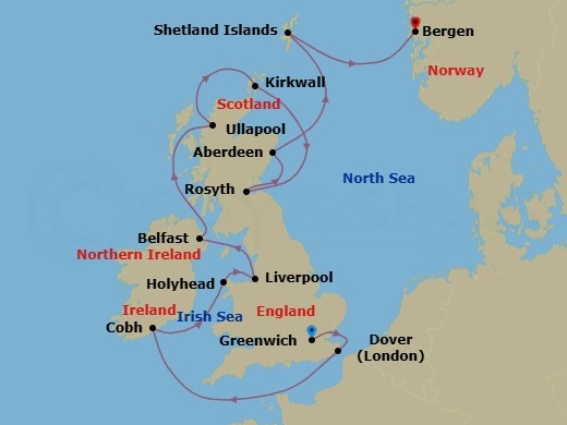 British Isles Explorer Route Map
