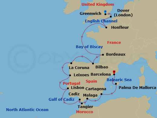 Iconic Western Europe Route Map