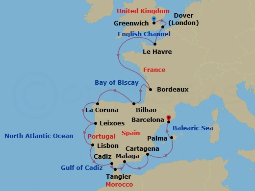 Iconic Western Europe Route Map