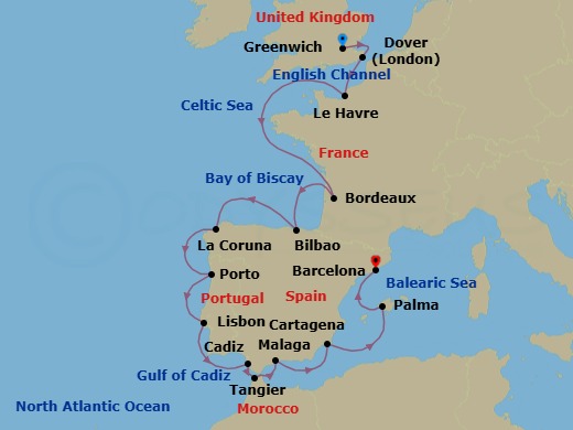 Iconic Western Europe Route Map