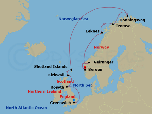 Into The Midnight Sun Route Map