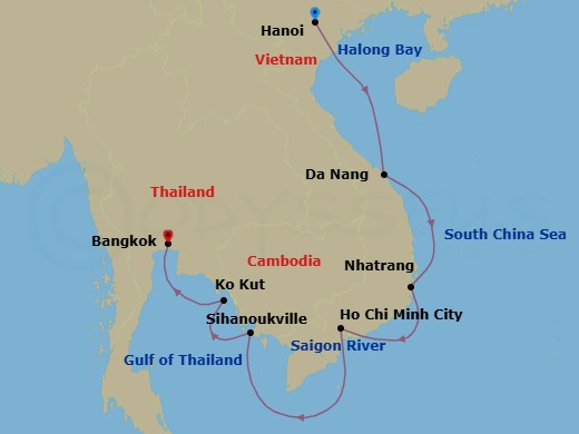 Vietnam & Cambodia Revealed Route Map