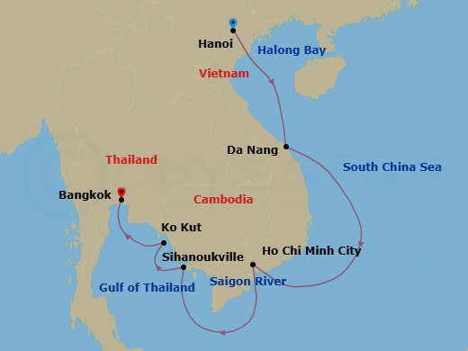Vietnam & Cambodia Revealed Route Map