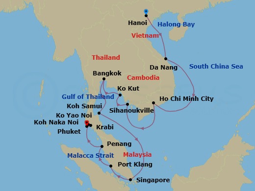 Star Collector: Captivating Vietnam & Thailand Route Map