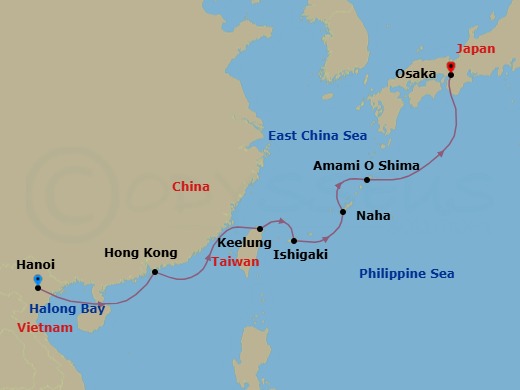 East Asian Legends Route Map
