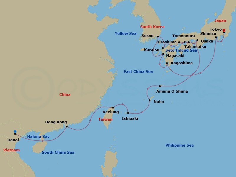 Star Collector: Island Jewels Of Japan Route Map