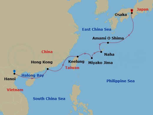 East Asian Legends Route Map