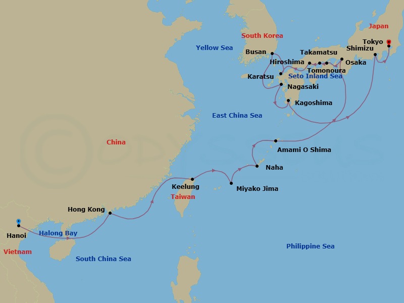 Star Collector: Island Jewels Of Japan Route Map