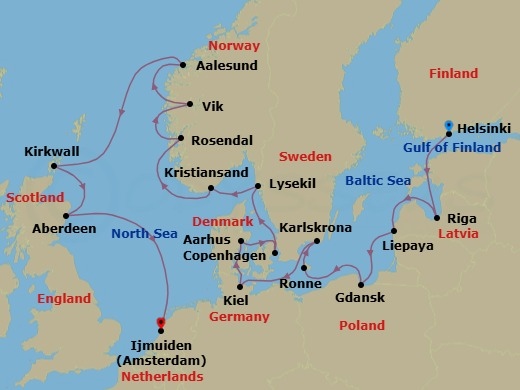 Fairytale Capitals Route Map