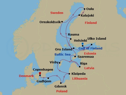 Helsinki To Copenhagen Route Map