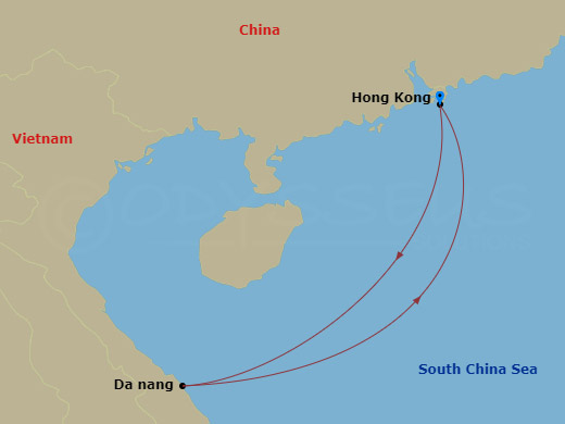 4 Night Chan May Cruise Route Map