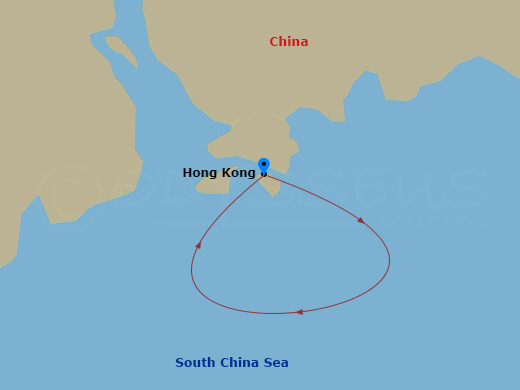 2 Night Weekend Getaway Cruise Route Map