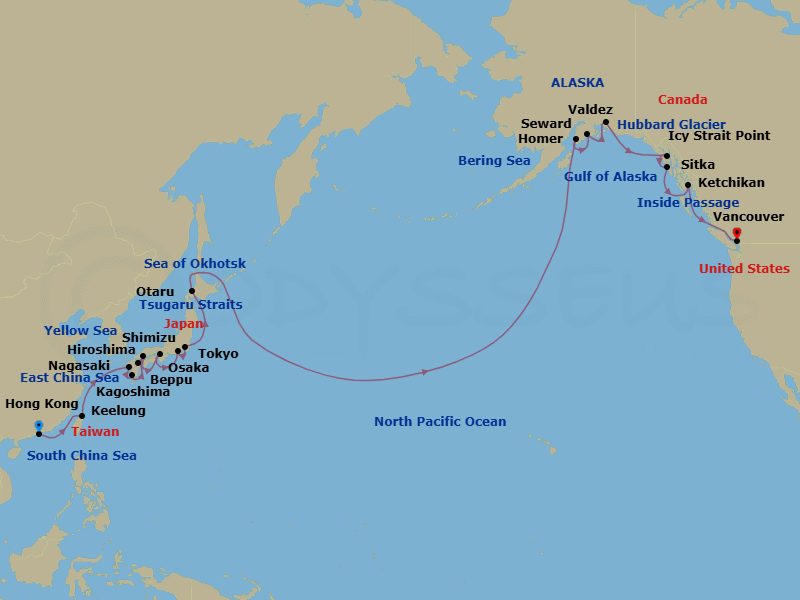Far East & Alaska Route Map