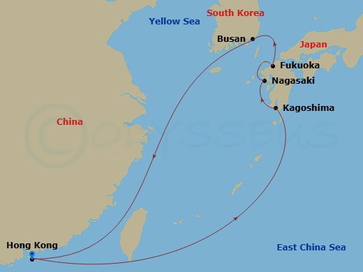 9 Night Best Of Japan & South Korea Route Map