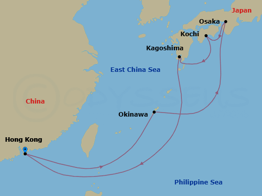 9 Night Best Of Japan Cruise Route Map