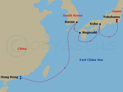 8 Night Best Of Japan & South Korea Route Map