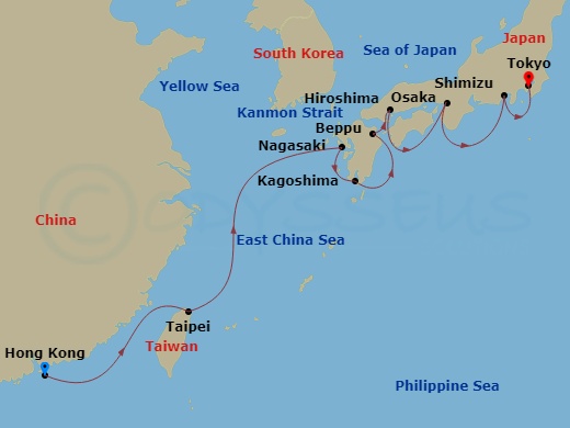 Far Eastern Horizons Route Map