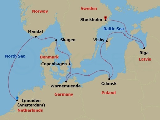 Northern Capitals Route Map