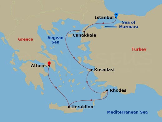 Luxury Cruise Connections - Itinerary: Ancient Mediterranean Treasures ...