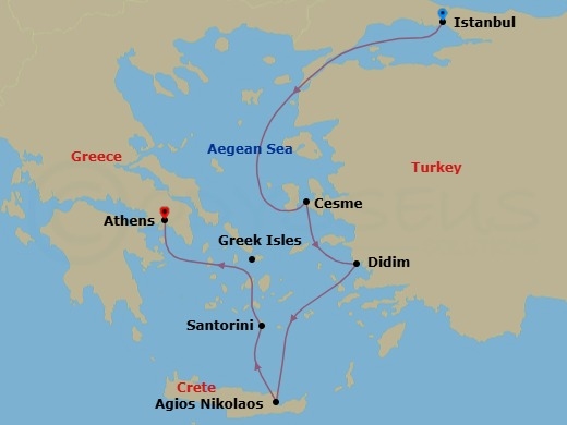 Turkiye To Greece: Through The Aegean Route Map