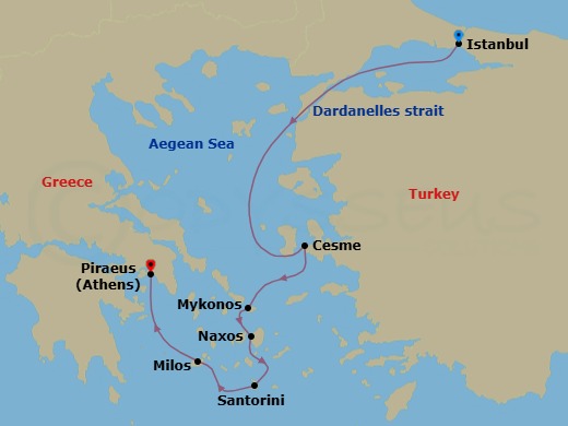 Istanbul To Athens Route Map