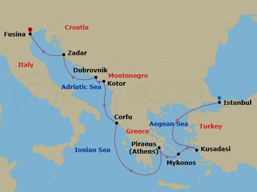 Mediterranean Uncovered Route Map