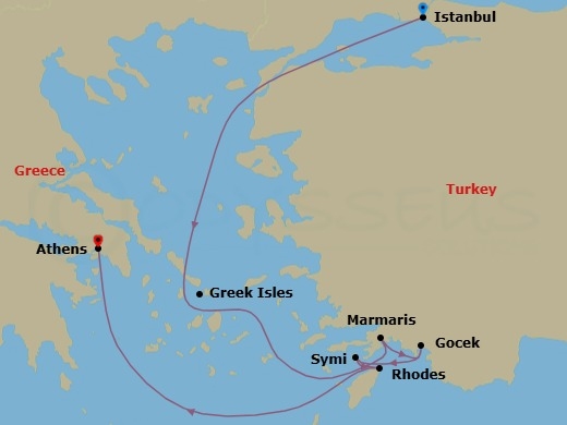 Turkiye To Greece: Across The Aegean Route Map