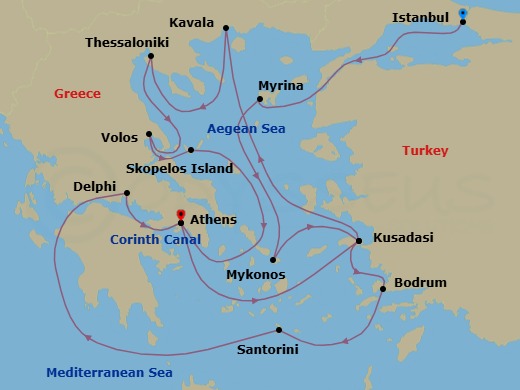 Star Collector: Eternal Greece Route Map