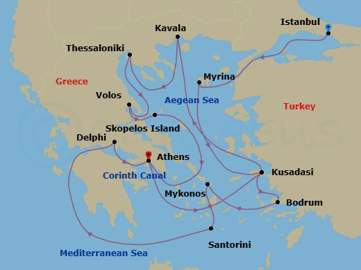 Star Collector: Eternal Greece Route Map