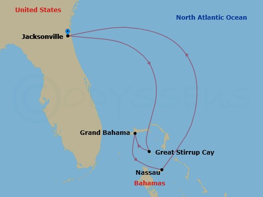 Bahamas - Short Route Map