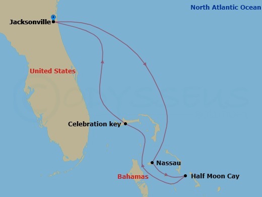 6-Day Bahamas Route Map