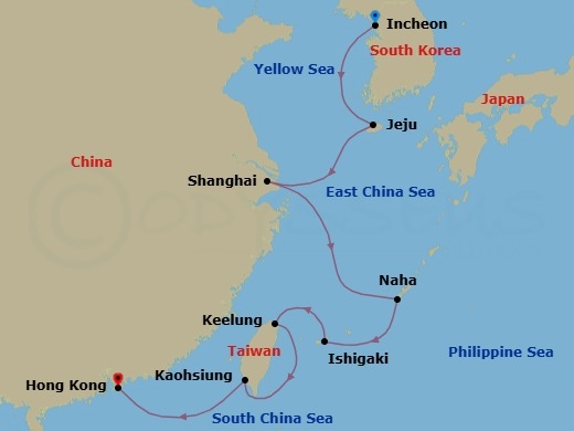 Silk Roads & Sea Mist Route Map