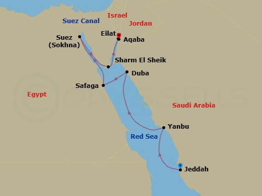 Red Sea Wonders Of The Ancient World Route Map
