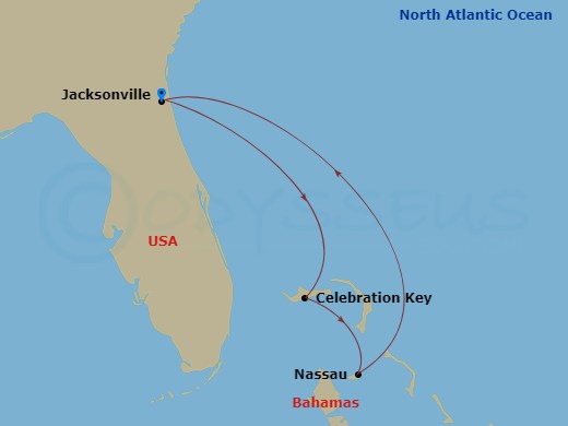 5-Day Bahamas Route Map