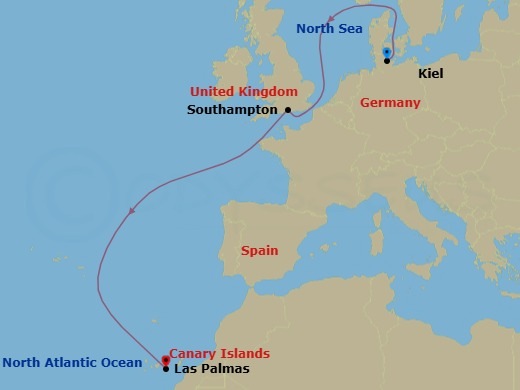 Canary Islands And Madeira, 7 Nights Route Map