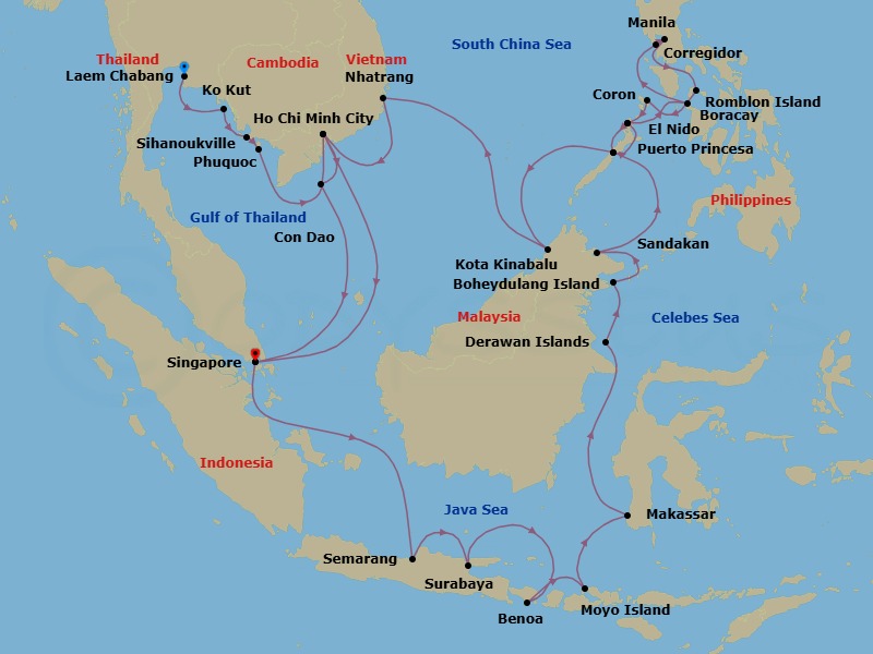 Apex Of The East Indies Route Map