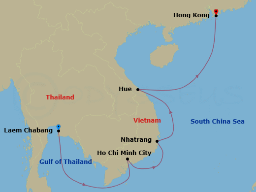 Bangkok To Hong Kong Route Map