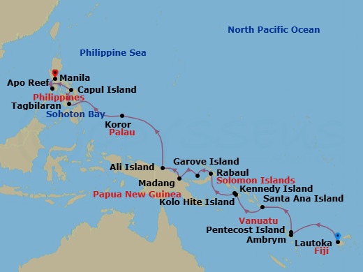 Lautoka To Manila Route Map