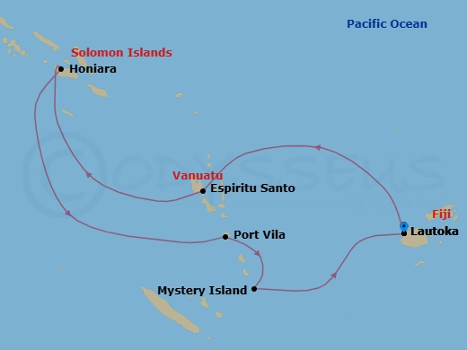 Coral Sea Dreams Route Map