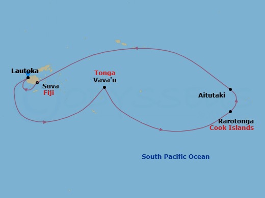 Azure Islands Route Map