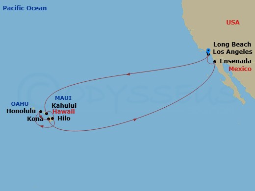 Journeys - 14-Day Hawaii Route Map