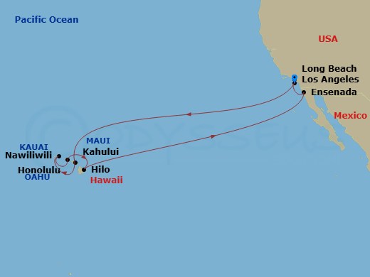 Journeys - 14-Day Hawaii Route Map
