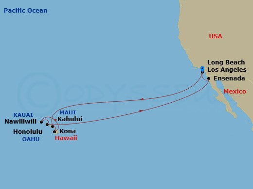Journeys - 14-Day Hawaii Route Map