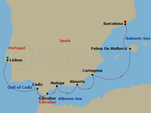 Spanish Symphony Route Map