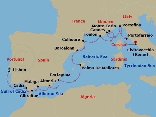 Star Collector: Enchantment Of The Western Med Route Map