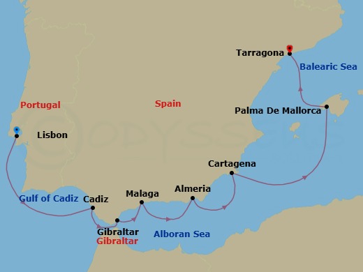Spanish Symphony Route Map