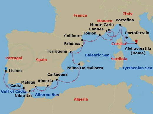 Star Collector: Enchantment Of The Western Med Route Map
